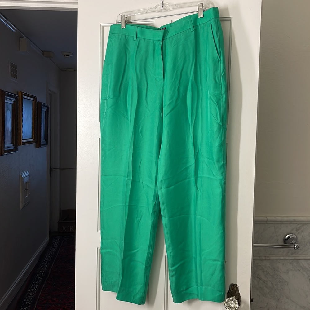 J.Crew Drapey cupro-blend trouser pants BI237 - Picture 8 of 11